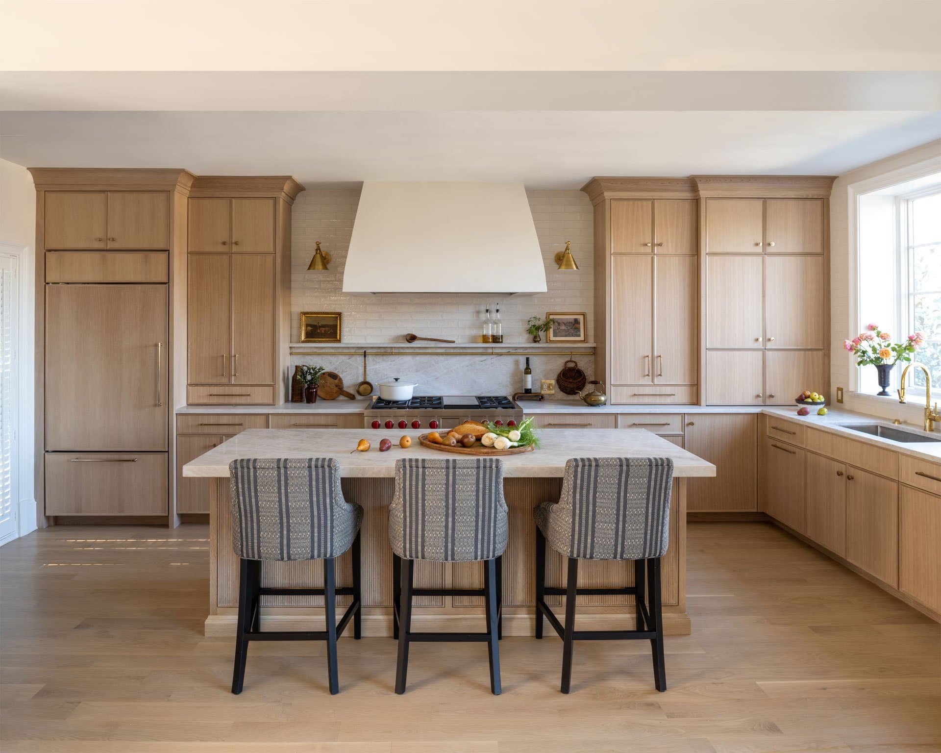 Custom rift white oak kitchen by Timberdust LLC — New Jersey