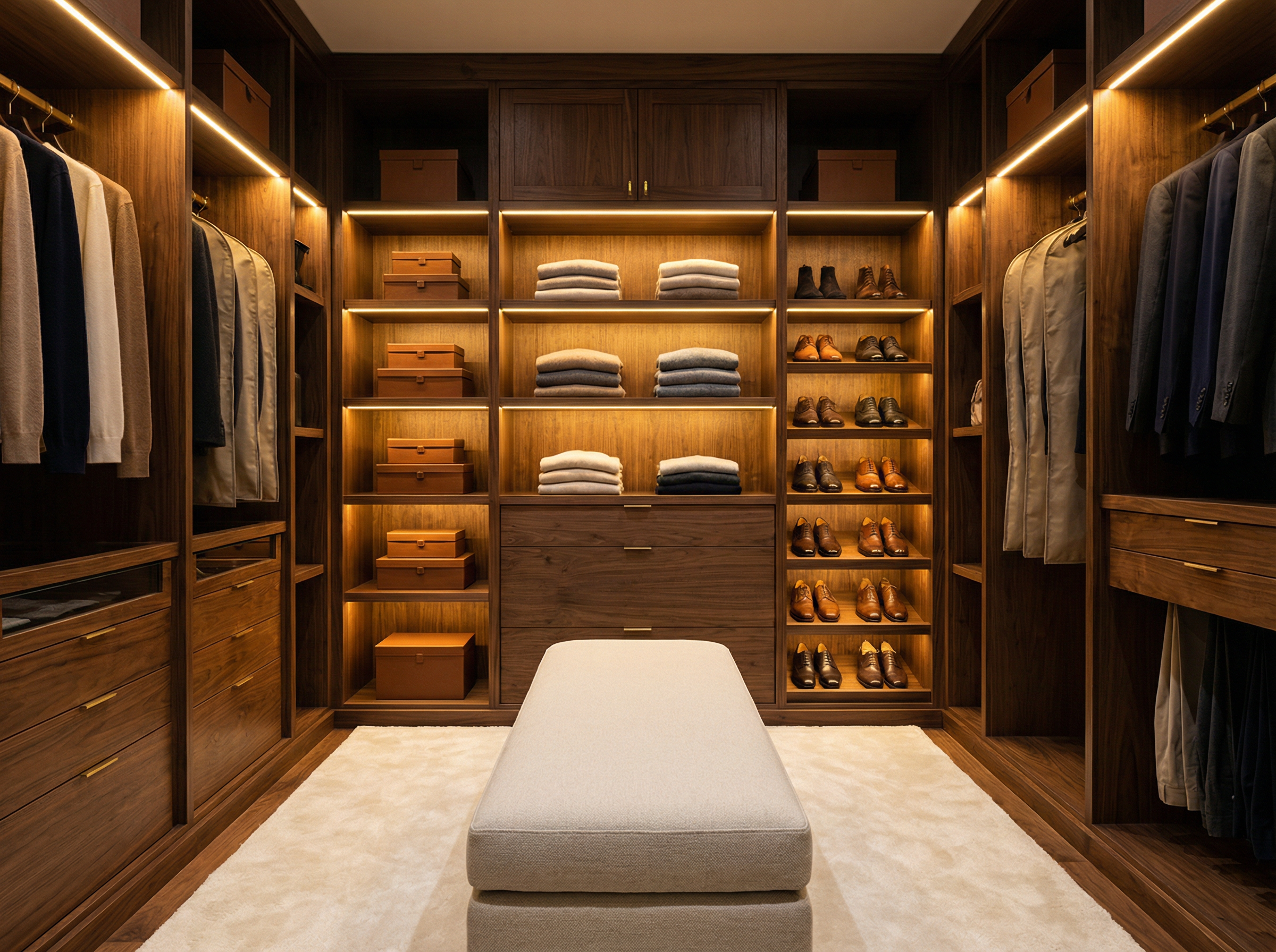 Custom built-in closet system by Timberdust LLC